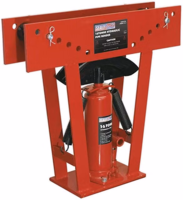 Loops 16 Tonne Hydraulic Pipe Bender with Red Floor Standing Steel Chassis for Gas and Air Pipes – 1