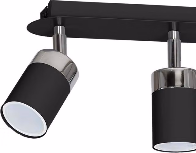 Milagro Joker Adjustable Ceiling Lamp in Matt Black and Chrome with 3x GU10 LED Support – 1