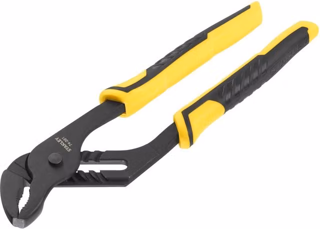 Stanley Steel Water Pump Pliers in Black and Multicolour