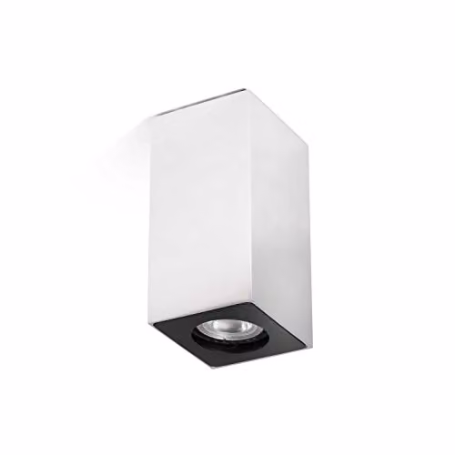 Faro Barcelona Squad 1 Modern Metal Flush Ceiling Light in Silver and Multicolour