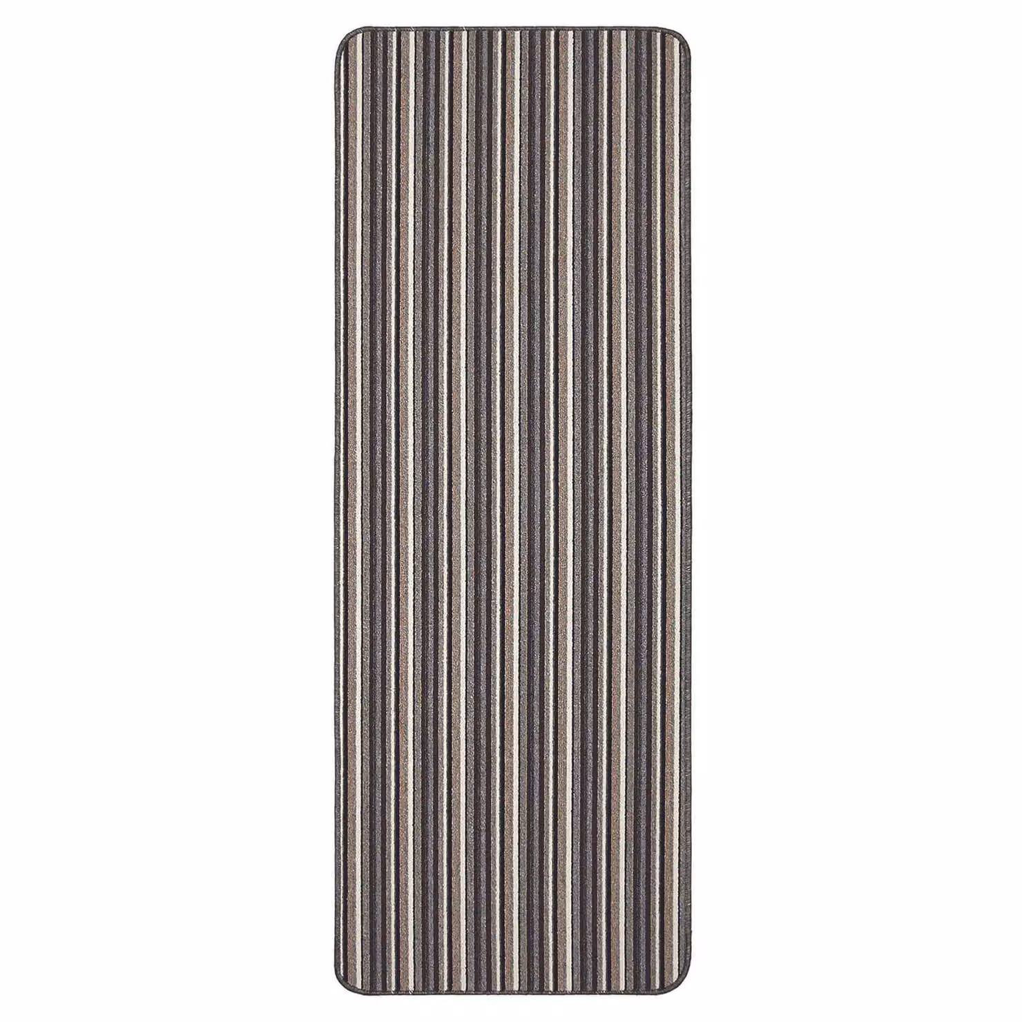 THE RUGS Washable Nonslip Striped All-Purpose Mat, Grey, W/D/H: 67 x 180 cm – 3