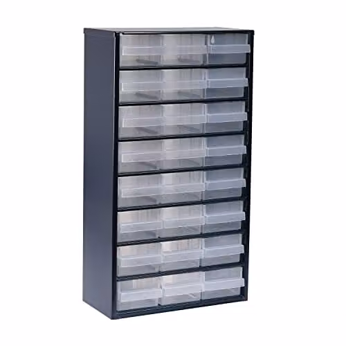 Raaco RAA137409 Metal Parts Storage in Blue and Transparent