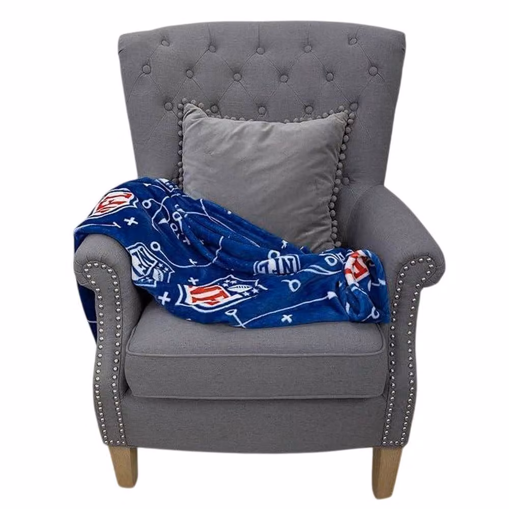 NFL Blue Fleece Crest Baby Blanket – 3