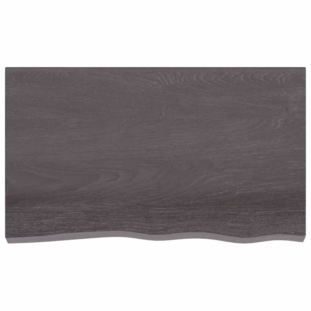 Berkfield Home Wall Mounted Rustic Oak Shelf in Brown and Dark Grey, W/D/H: 100 x 60 x 2 cm – 2