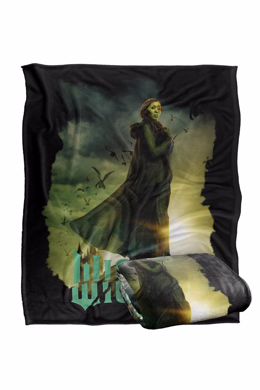 NBCU Wicked Elphaba Thropp Poster Super Soft Fluffy Throw Blanket, Multicolour, W: 152.4 cm, D: 127.0 cm – 2