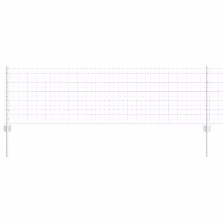 Berkfield Home Euro Fence with 5 U Posts in Silver Galvanised Steel, 0.6 x 10 m
