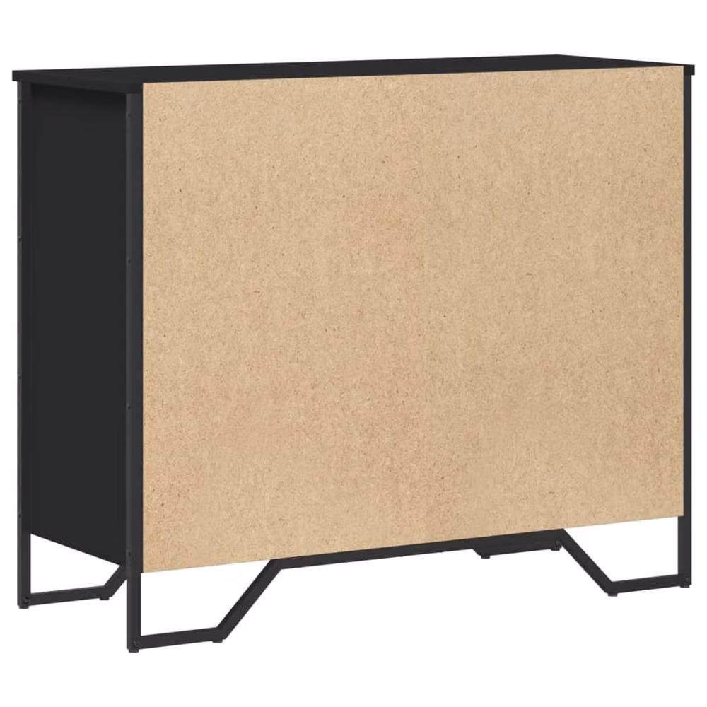 Berkfield Home Decorative Chest of Drawers in Black, W/D/H: 91 x 35.5 x 74.5 cm – 5