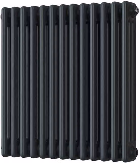 Alpha Anthracite 3 Column Steel Radiator in Grey