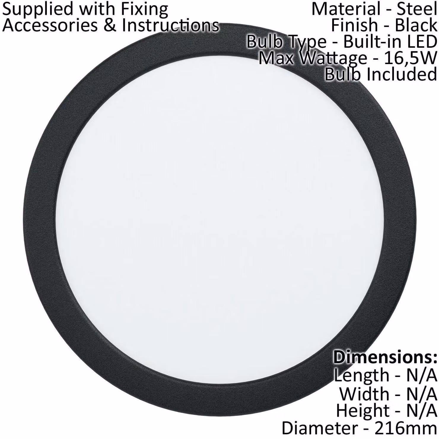 Loops 2 Pack Black LED Flush Downlight Recess Spotlight for Wall or Ceiling – 2