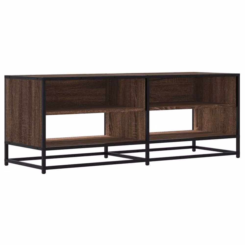 Berkfield Home Industrial TV Cabinet in Brown Oak, W/D/H: 120.5 x 40 x 46 cm – 2