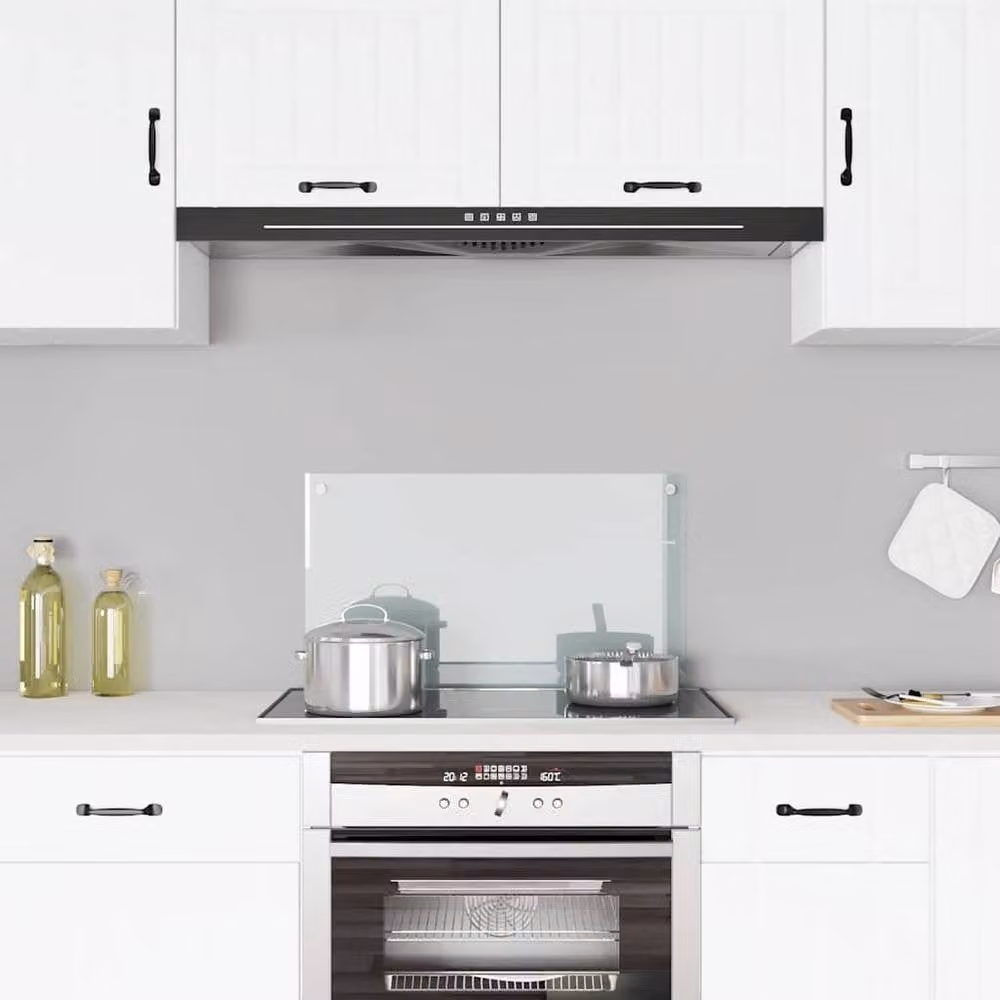 Berkfield Home Transparent Tempered Glass Kitchen Backsplash, W: 70 cm, H: 40 cm, Clear – 2
