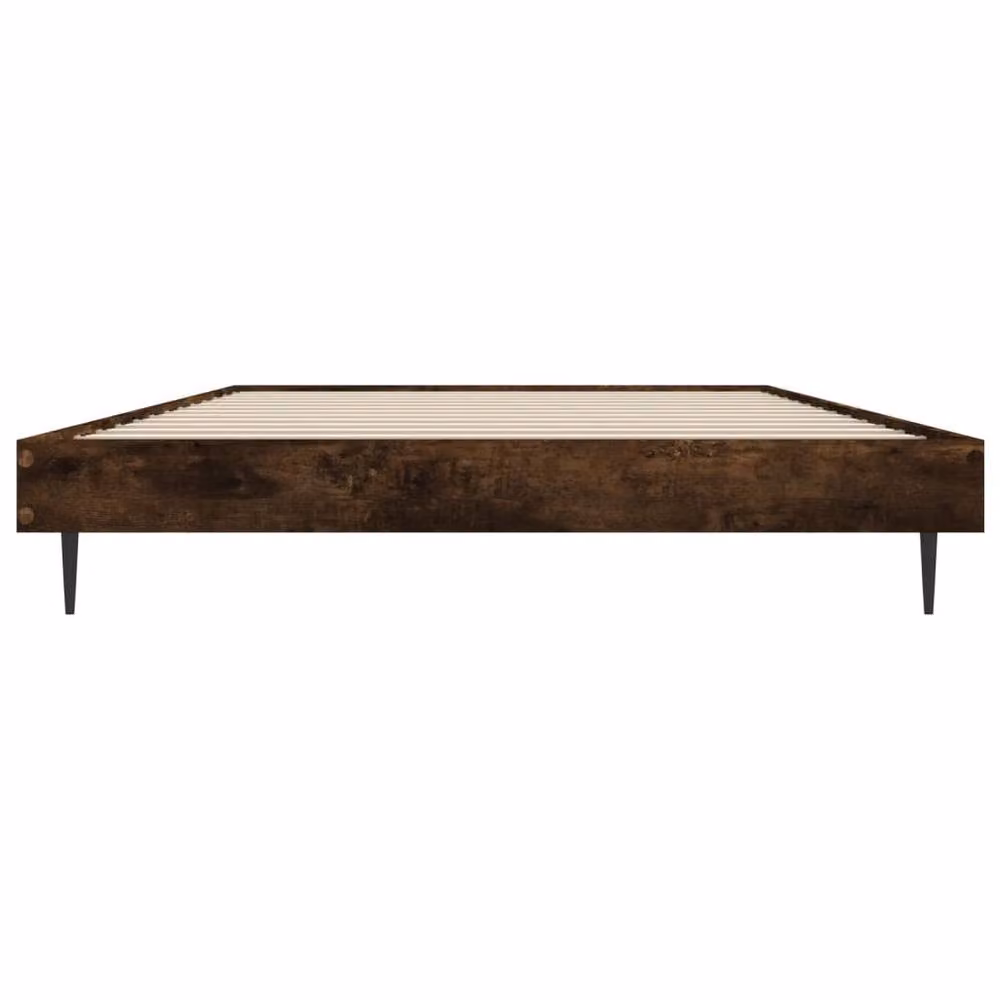 Berkfield Home Durable Bed Frame in Smoked Oak Brown, W/D/H: 90 x 200 x 203 cm – 3