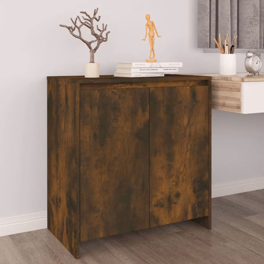 Berkfield Home Smoked Oak Sideboard in Brown, W/D/H: 70 x 41 x 75 cm – 2