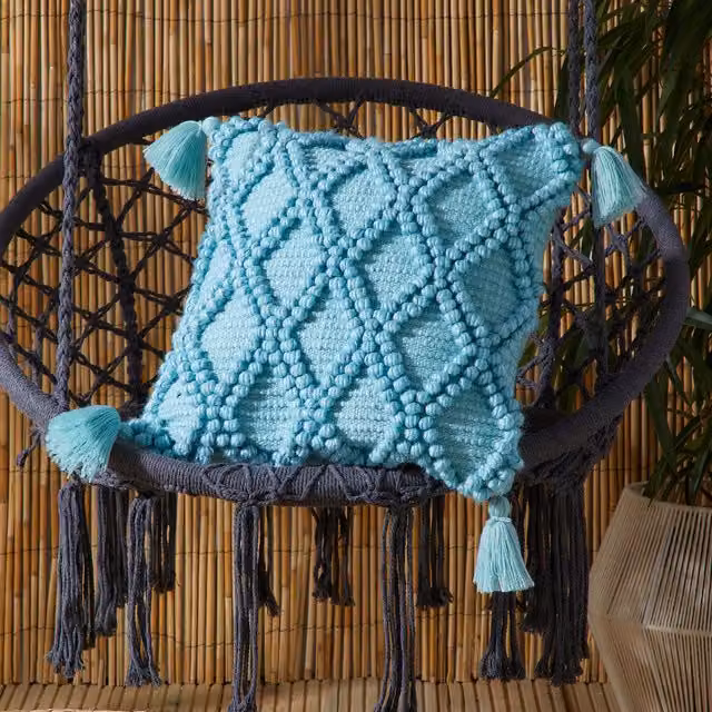 Drift Home Alda Outdoor Filled Square Cushion, Blue, W/D/H: 43 x 43 x 43 cm – 1
