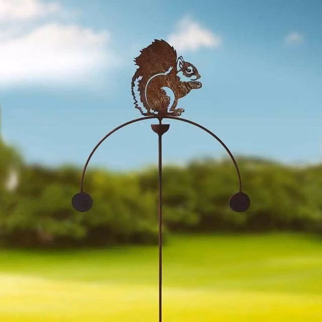 Poppyforge Squirrel Wind Rocker Double in Brown Steel, W54 x H148.5 cm – 1