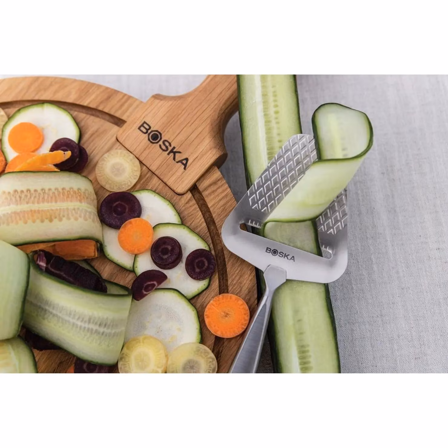 BOSKA Monaco Quick Slicer in Grey and Silver Stainless Steel – 3