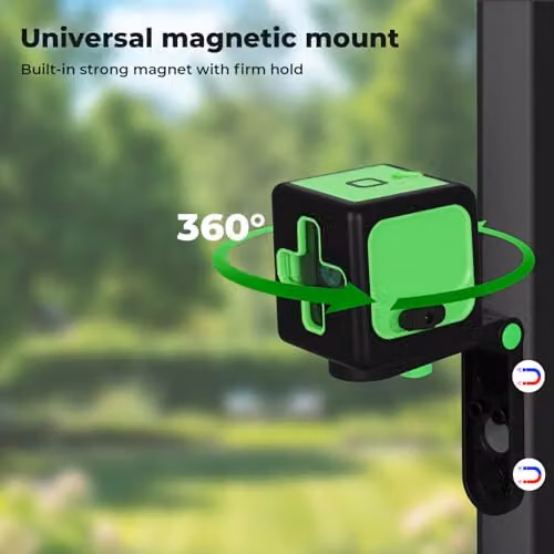 Traderight Green Self-Levelling Cross Line Laser Level with Tripod and IP54 Waterproof Rating – 3