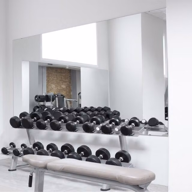 Circuitt Gym Studio 4mm Plain Sheet Mirror Glass with 4 Screw Holes