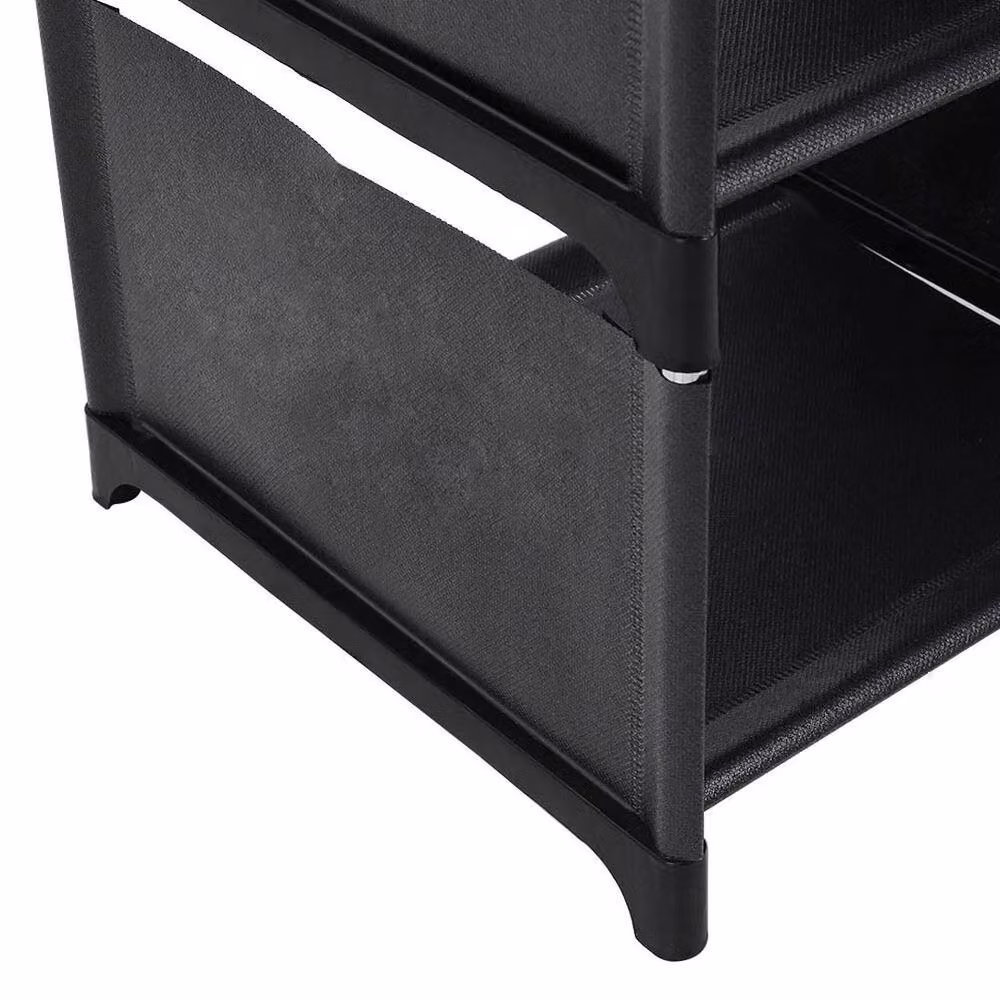 Kelvenix 8-Tier Compact Space Saving Shoe Rack Stand in Black – 3
