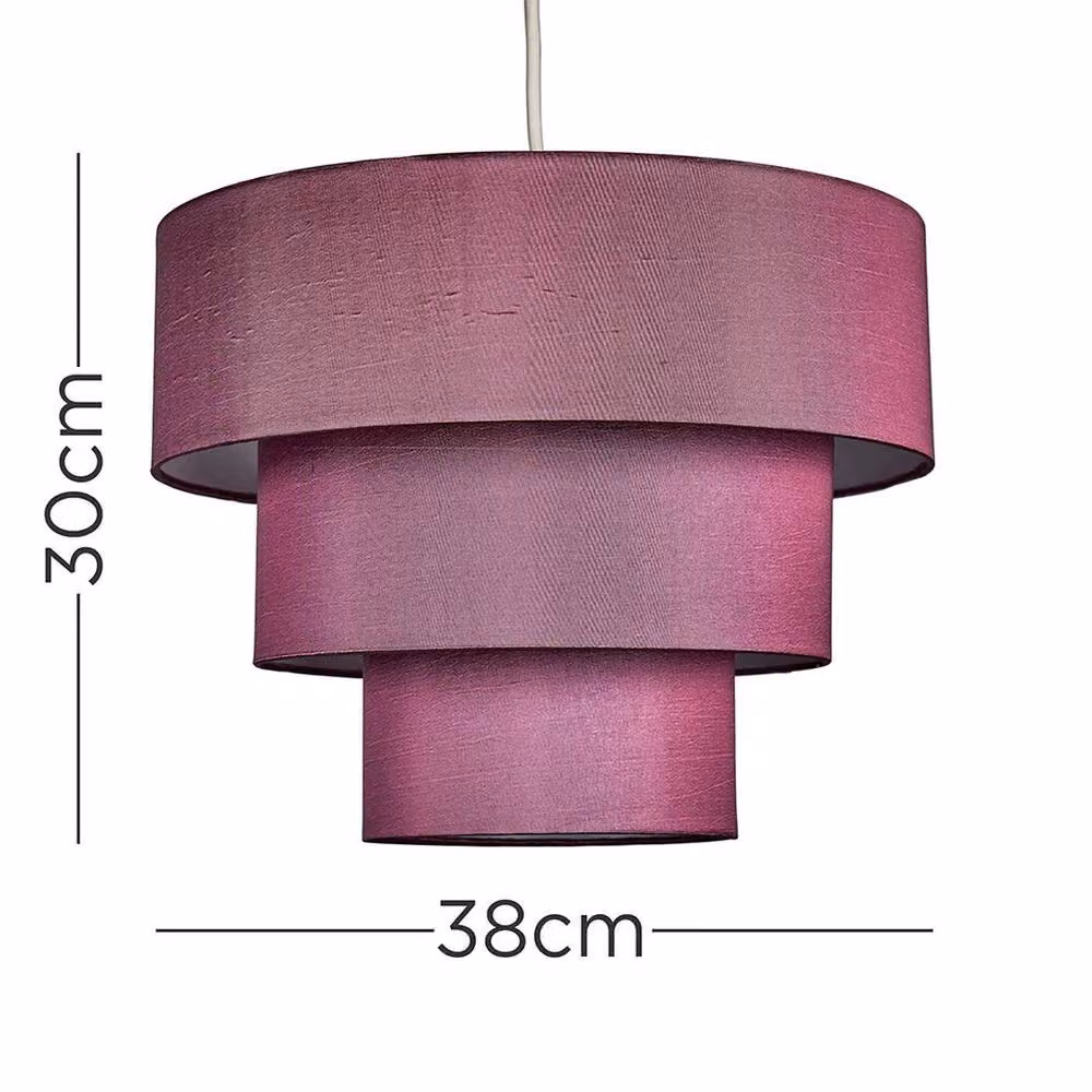 FORGEVIO Modern Purple Fabric Cylinder Ceiling Light Shade – 2