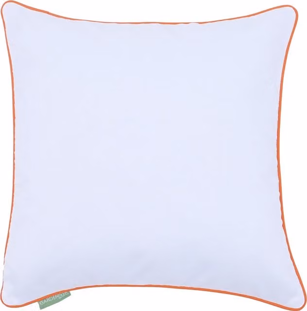 Gardenista Orange and White Square Garden Scatter Cushion, W/D/H: 45 x 45 x 45 cm