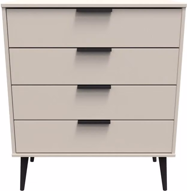 Ready Assembled 2 U Fuji 4 Drawer Chest in Taupe – 1