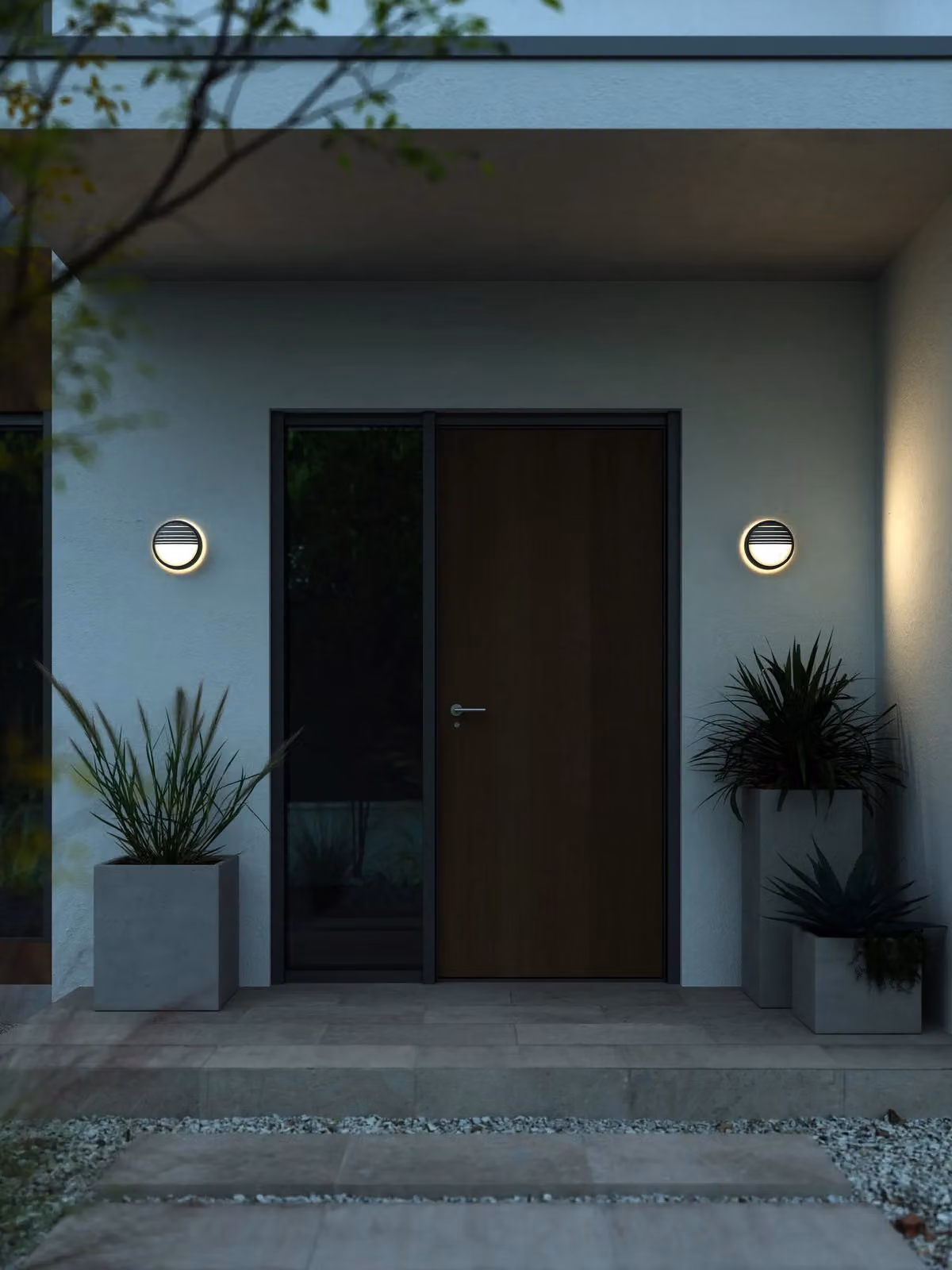 Nordlux Oliver LED Outdoor Wall Light, Black Plastic, IP65, Warm White 2700k – 3