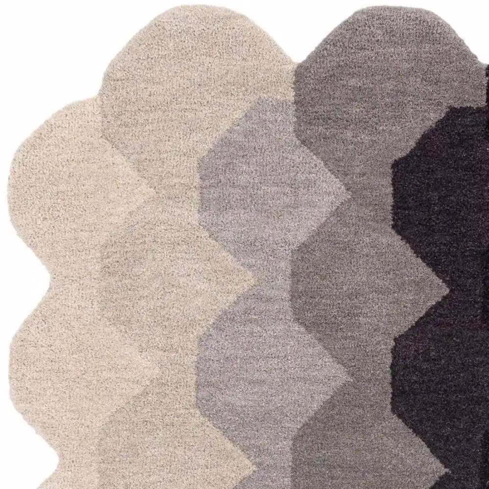 The Rug Shop UK Charcoal Grey Handmade Wool Modern Abstract Area Rug W: 200 cm, D: 290 cm – 5
