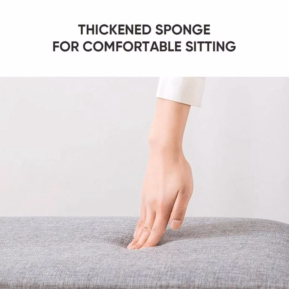 SPETLEK Folding Ottoman Storage Box Pouffe Seat Stool in Grey – 2