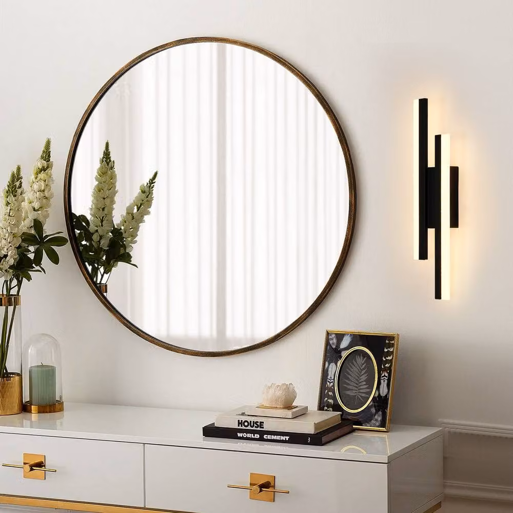COMELY Modern LED Indoor Wall Light with Acrylic, Warm White, Black, W: 40 cm – 5