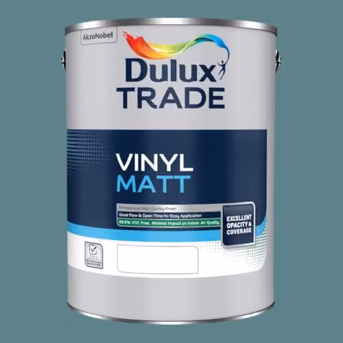 Dulux Trade Vinyl Matt Dispersion Paint in Teal Voyage, 5l