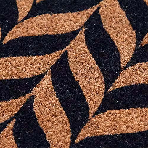 Coco&Coir Brown Patterned Coir Door Mat with Rubber Backing, W: 45 cm, D: 75 cm – 4