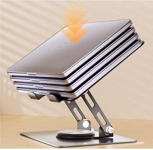 EONLION Silver Metal Portable Laptop and Tablet Stand Riser with Adjustable Holder