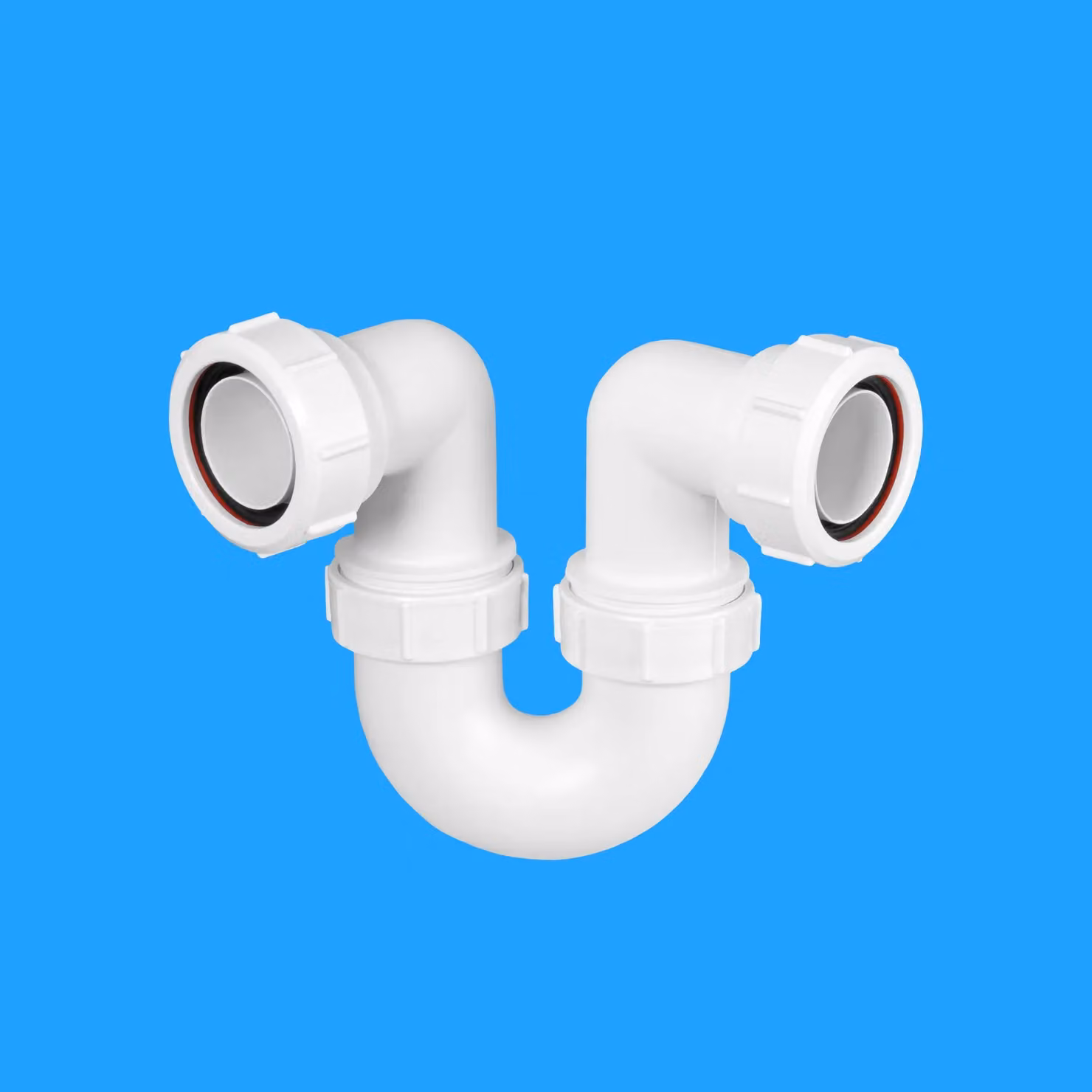 McAlpine TR10 1.5 inch 75mm White Plastic Horizontal Running Tubular Swivel P Trap – 2