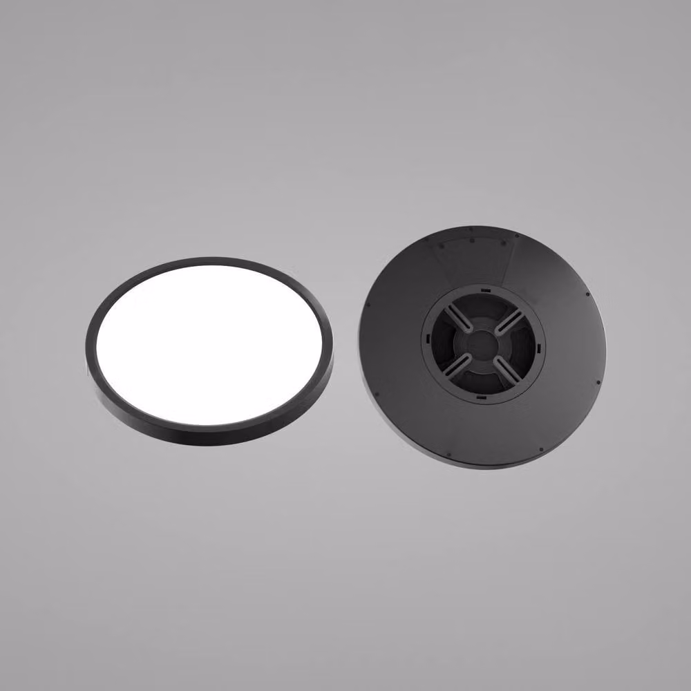 Netlighting Alata Round LED Flush Ceiling Light, Black, Diameter: 30 cm – 2