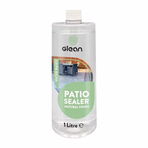 GLEAN Patio Stain Stop Sealer, Water Based Impregnating Sealer for Natural Stone Patios and Flooring, Transparent, 1 Litre – 1