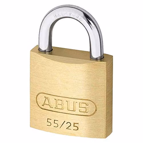 ABUS 55/25 Brass Padlock in Gold