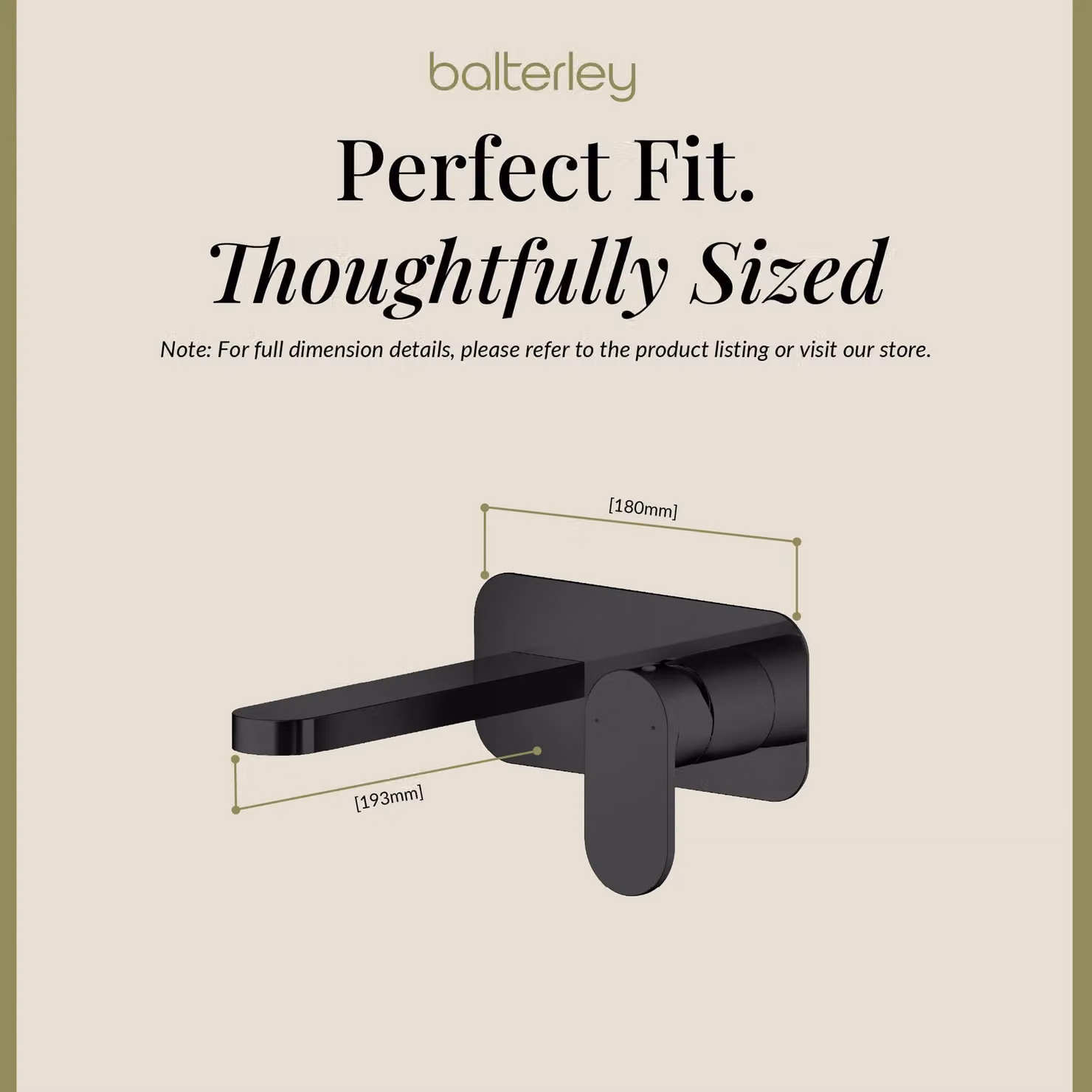 Balterley Current Round Wall Mounted 2 Tap Hole Basin Mixer Tap, Matt Black – 3