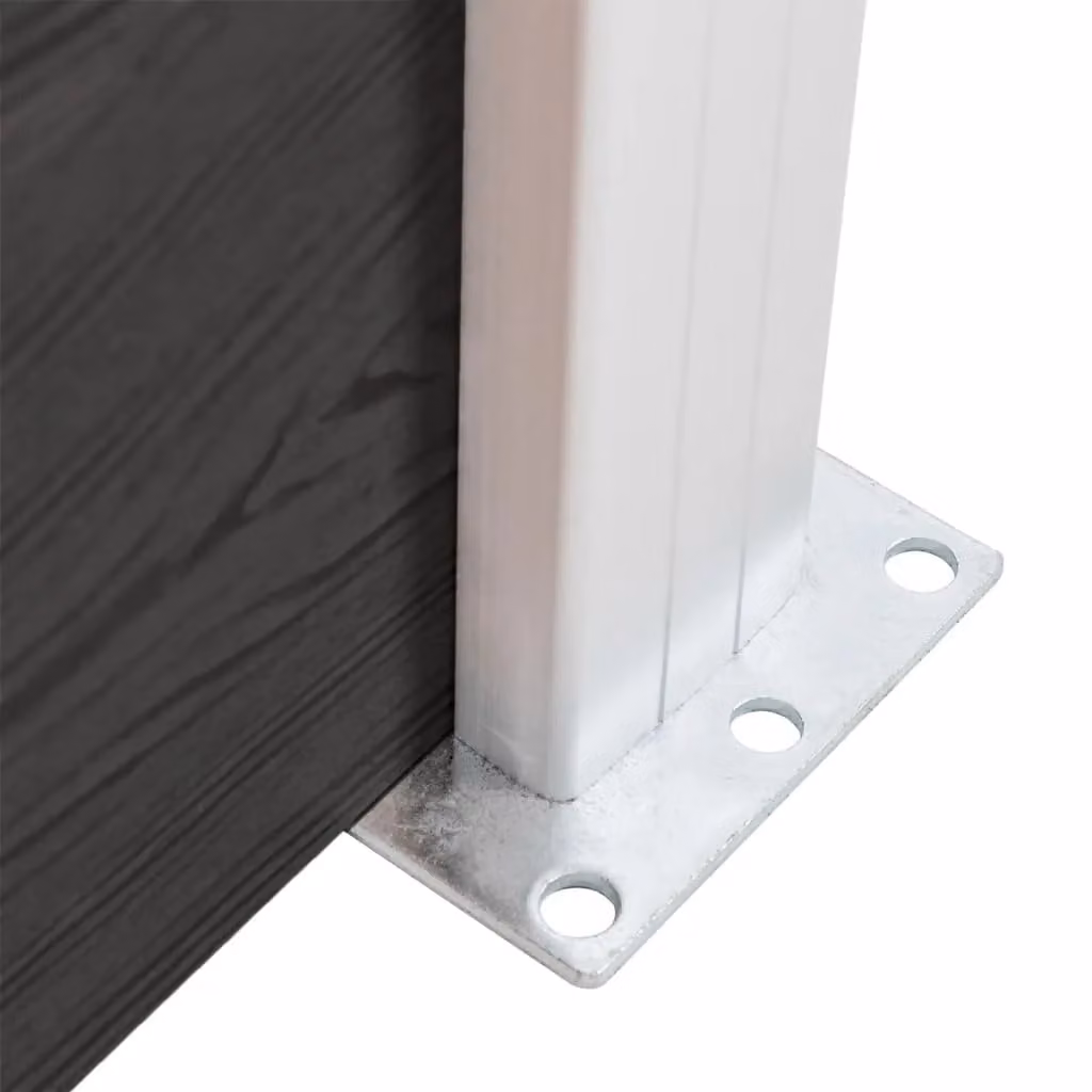 Berkfield Home WPC Fence Panel, Grey, W: 95 cm, H: 186 cm – 5