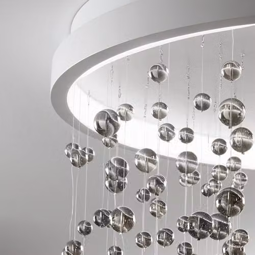 Ideal Lux Armony Semi Flush Ceiling Light in White with 5650Lm and 3000K Warm White LED – 2