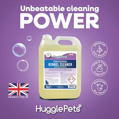 HugglePets Domestic Kennel Cleaner 5L, Fresh Violet Fragrance, Pet-Safe Disinfectant and Deodoriser, Yellow – 2
