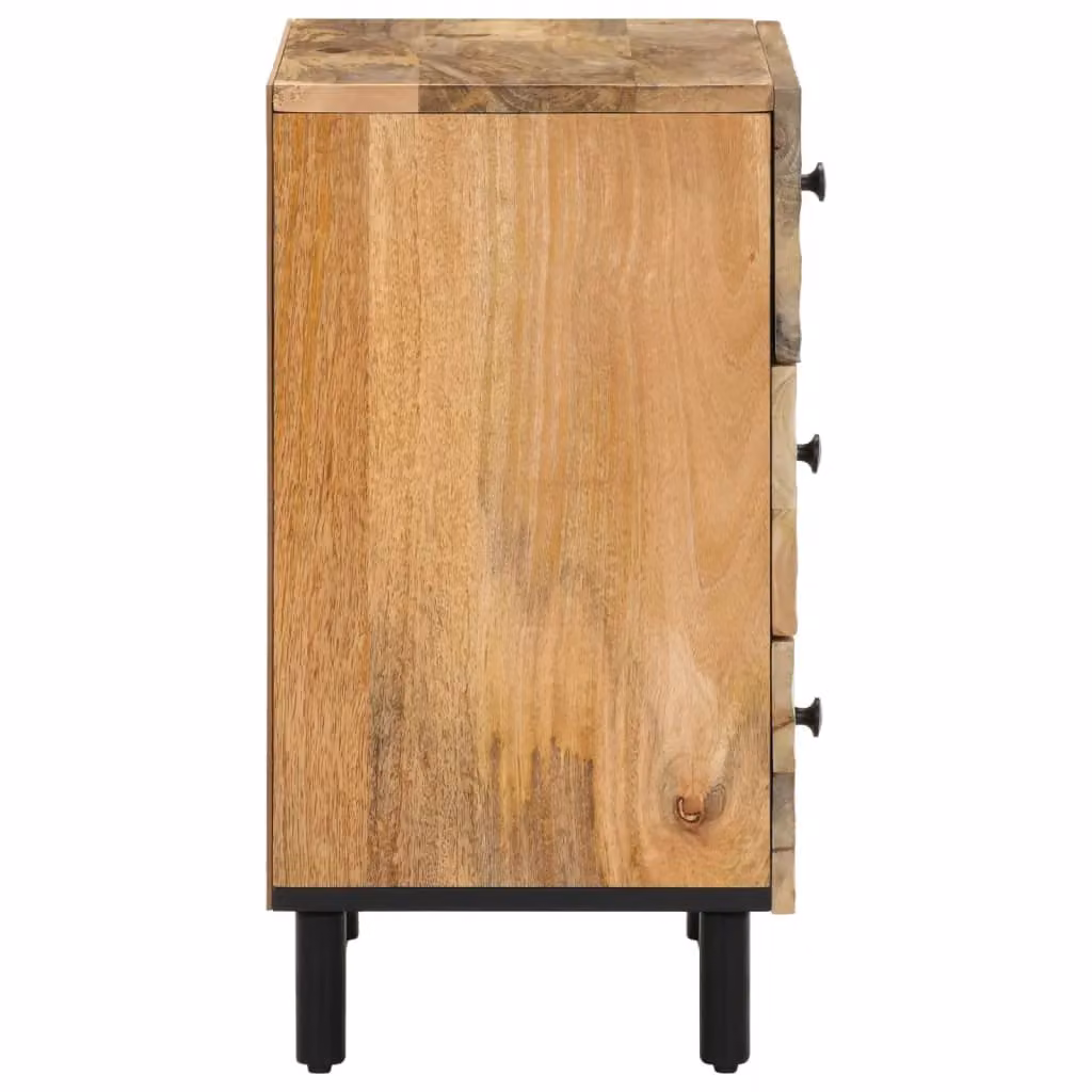 Berkfield Home Solid Mango Wood Bedside Cabinet in Brown, W/D/H: 50 x 33 x 60 cm – 2
