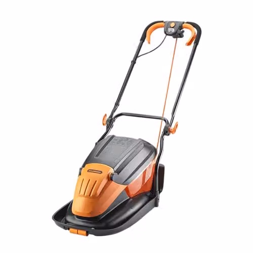 LawnMaster 1700W 33cm Corded Hover Mower in Orange with Grass Collection Bag – 1
