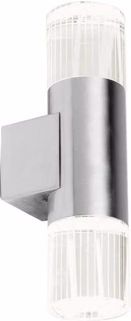 Netlighting Grant 2 Light Modern Outdoor Wall Light with Crystal Effect in Grey