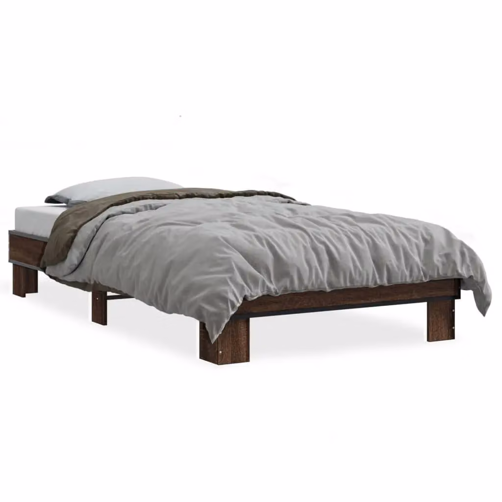 Berkfield Home Small Single Bed Frame in Brown Oak – 2