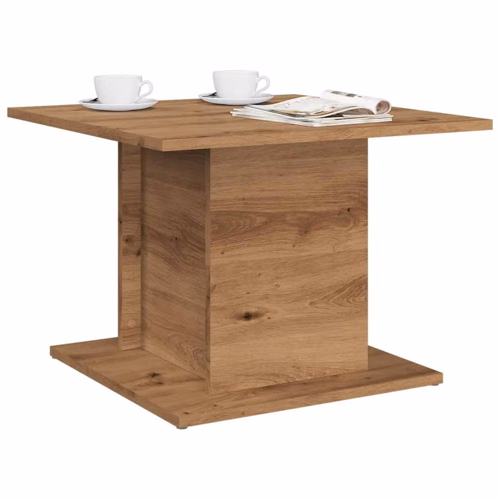 Berkfield Home Artisan Oak Coffee Table, Brown, W/D/H: 55.5 x 55.5 x 40 cm – 2