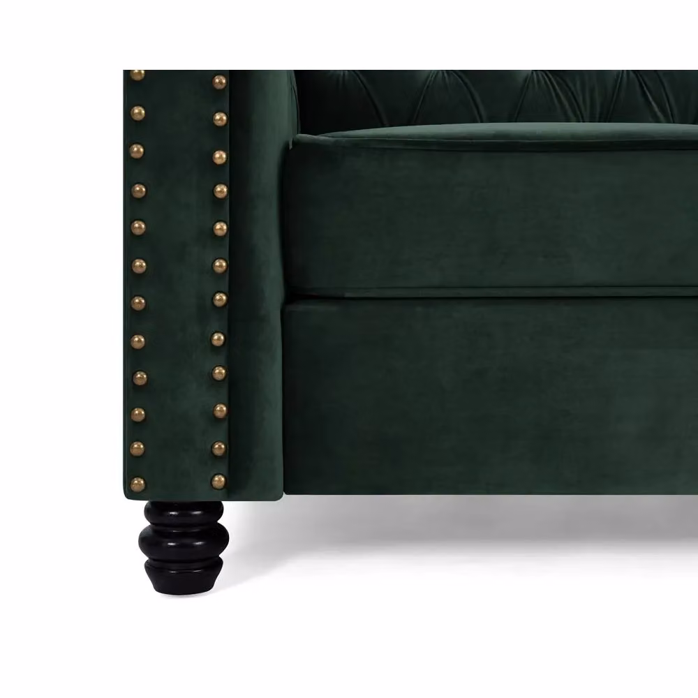 Home Detail Chester 3 Seater Chesterfield Sofa in Green Velvet – 3