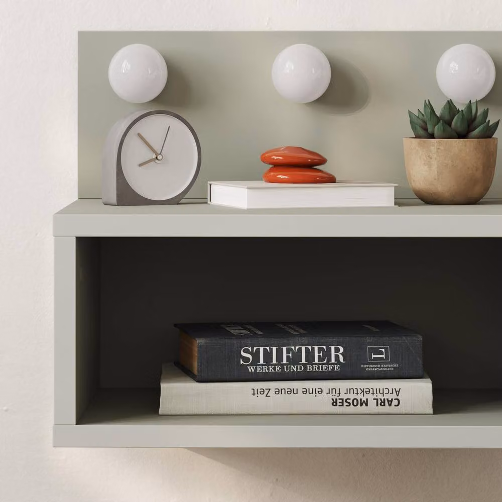 Decortie Treo Floating LED Bedside Table in Green, W/D/H: 30 x 30 x 30 cm – 4