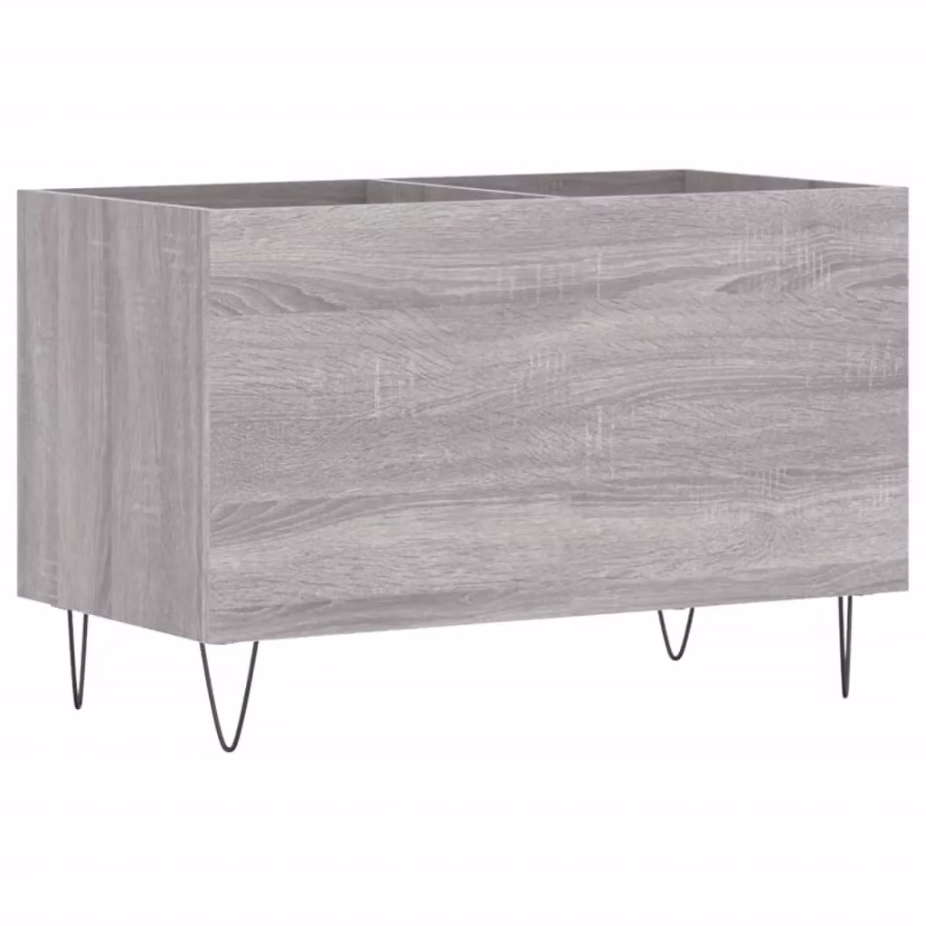 Berkfield Home Record Cabinet in Grey Sonoma, W/D/H: 74.5 x 38 x 48 cm – 2