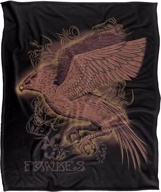 Warner Bros. Harry Potter Phoenix Fawkes Super Soft Fleece Throw Blanket, Multicolour – 6